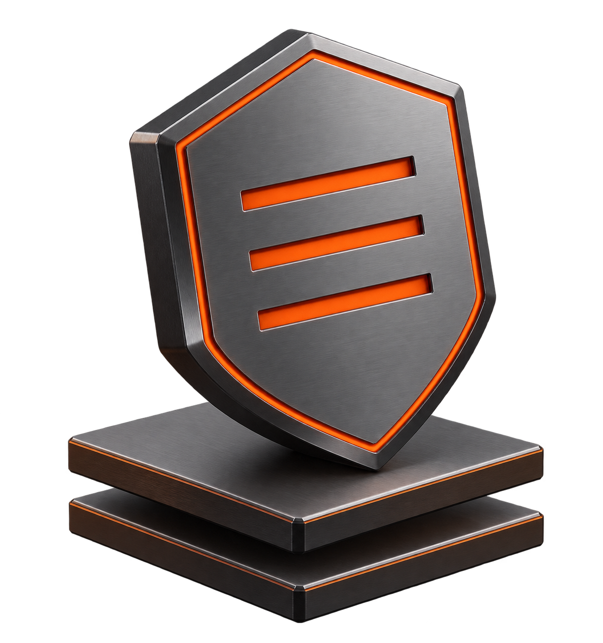 A graphite shield representing the onchain credential connected to your wallet.